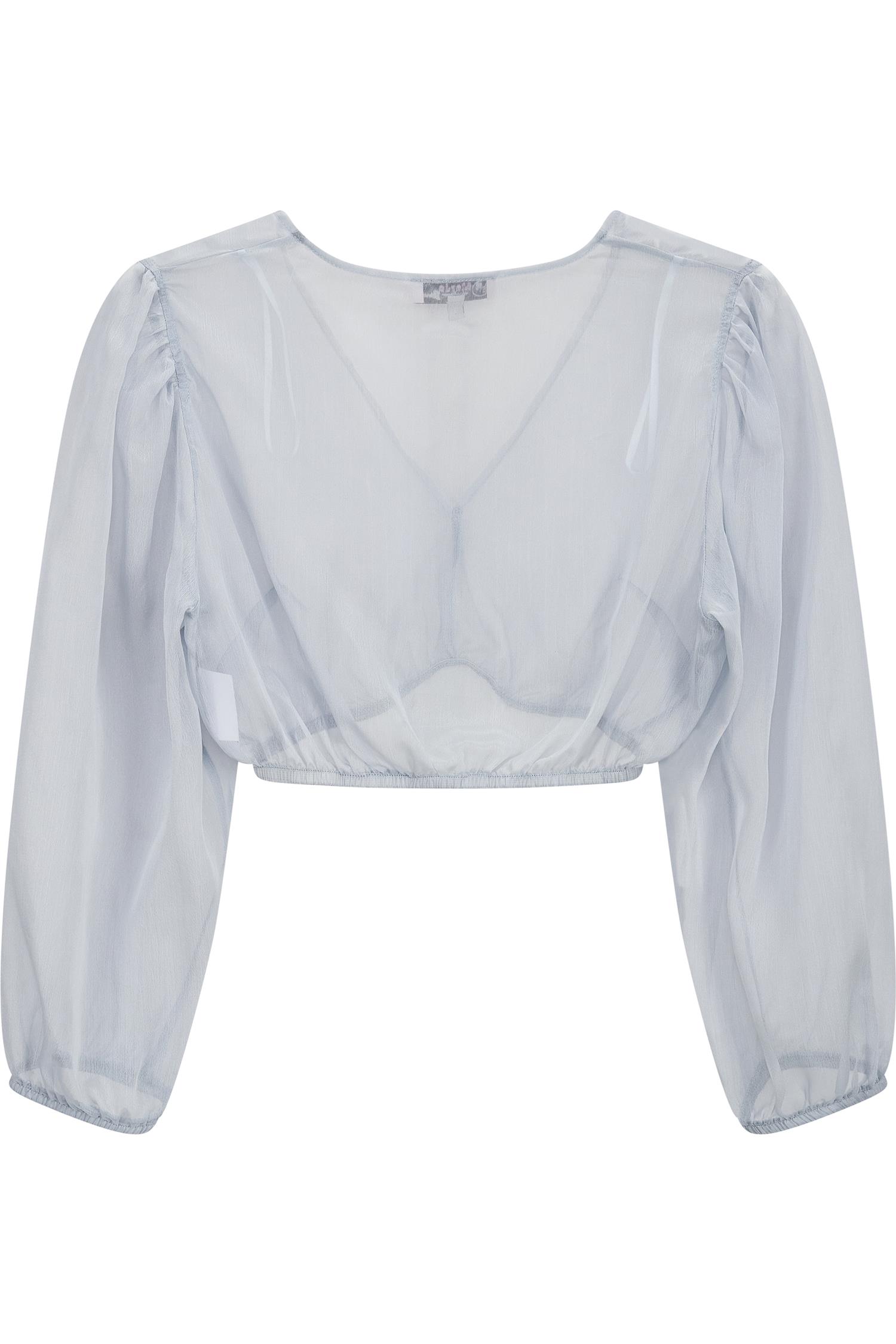 Dirndlbluse Saldenburg von MarJo in Hellgrau